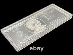 1999 Silver Jackson $20 Federal Reserve Note 4oz. 999 Fine Silver Proof With Case