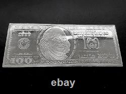 1999 Washington Mint $100 Bill 4 Oz. 999 Fine Silver Bar