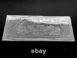 1999 Washington Mint $100 Bill 4 Oz. 999 Fine Silver Bar