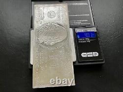 1999 Washington Mint $100 Bill 4 Oz. 999 Fine Silver Bar