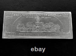 1999 Washington Mint $100 Bill 4 Oz. 999 Fine Silver Bar