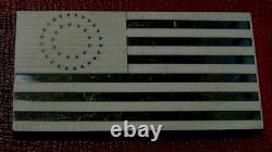 19th. U. S. Flag-37 Stars Art Bar- Franklin Mint 3.02 Troy oz. 925 Silver Proof