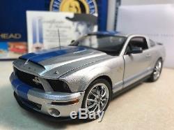 1/24 Franklin Mint Shelby Signed Silver 2008 Shelby Mustang GT 500KR B11E906 #12