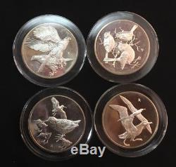# 1- 25 Franklin Mint G. Roberts Birds Sterling Silver Art Proof Medals & COA's