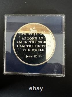 1.5oz Sterling Silver Franklin Mint Life of Jesus Healing of the Blind Proof