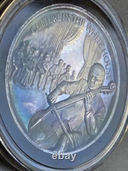 1 Oz 999 Fine Silver Franklin Mint JFK Legacy Culture White House TONE #2607