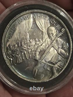 1 Oz 999 Fine Silver Franklin Mint JFK Legacy Culture White House TONE #2607