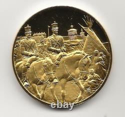 1 oz Fort Smith Arkansas Cavalry 24KT GOLD OVER Franklin Mint 925 Silver 1975