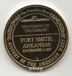 1 oz Fort Smith Arkansas Cavalry 24KT GOLD OVER Franklin Mint 925 Silver 1975