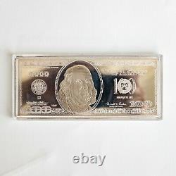 2000 $100 Ben Franklin Proof Bar in Box with COA 4 TROY OZ. 999 Fine Silver