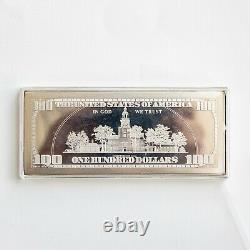 2000 $100 Ben Franklin Proof Bar in Box with COA 4 TROY OZ. 999 Fine Silver