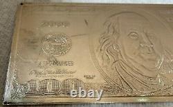 2000 Ben Franklin $100 Dollar Bill Bar 4 Oz. Troy. 999 Fine Silver