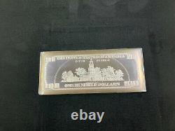 2000 Benjamin Franklin. 999 4 troy ounce silver 100 dollar bill