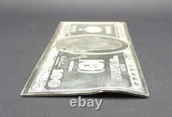 2000 Franklin $100 Federal Reserve Note 4 oz. 999 Fine Silver Art Bar C1750
