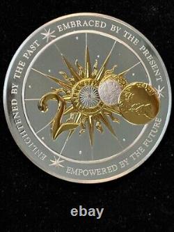 2000 Franklin Mint Millennium. 925 Sterling Silver Art Calendar Medal (208 g)