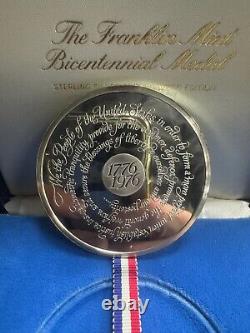 2000 Grains Sterling Silver Proof Limited Ed. Bicentennial Medal Franklin Mint