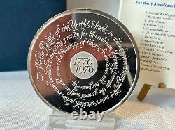 2000 Grains Sterling Silver Proof Limited Edt. Bicentennial Medal Franklin Mint