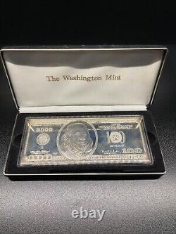 2000 Washington Mint Franklin $100 Dollar Silver Proof 4oz Bar