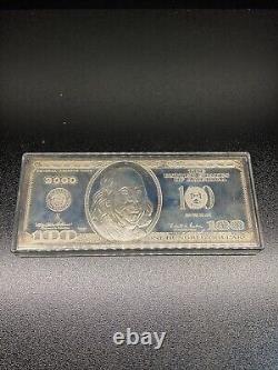 2000 Washington Mint Franklin $100 Dollar Silver Proof 4oz Bar