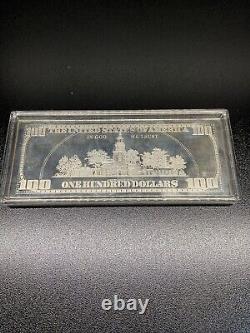 2000 Washington Mint Franklin $100 Dollar Silver Proof 4oz Bar