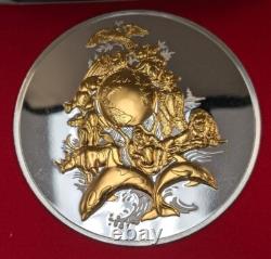 2001 Franklin Mint Millennium. 925 Sterling Silver Art Calendar Medal 209 Grams
