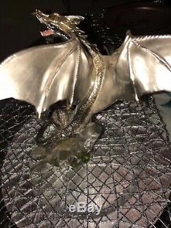 2002 FRANKLIN MINT SILVER DRAGON 12 Statue BY MICHAEL WHELAN RETIRED sculpture