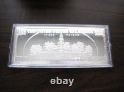 2003 WASHINGTON $100 5 TROY OZ. 999 FINE SILVER BAR OF BEN FRANKLIN PROOF WithBOX