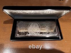 2005 $100 Franklin Silver Proof 1 Oz Bar