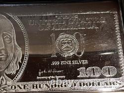 2005 $100 Franklin Silver Proof 1 Oz Bar
