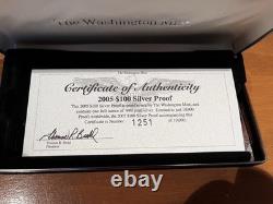 2005 $100 Franklin Silver Proof 1 Oz Bar