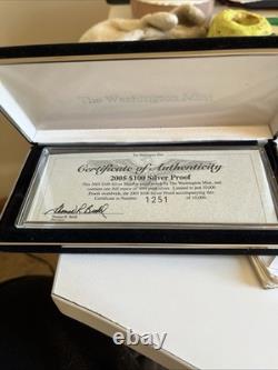 2005 $100 Franklin Silver Proof 1 Oz Bar