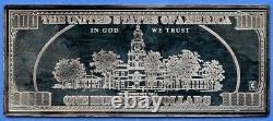 2005 Benjamin Franklin $100 Federal Reserve Note 4.06 oz. 999 Fine Silver Bar