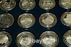 200 Sterling Silver Medals Franklin Mint History United States 1776/1976 250 OZ