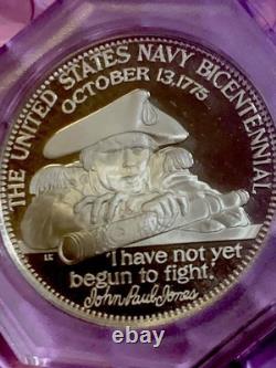 200th Anniversary Of US Navy PROOF SILVER. 925 / John Paul Jones-Franklin Mint