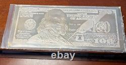 2011 $100 BENJAMIN FRANKLIN CURRENCY NOTE 4oz SILVER BAR