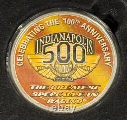 2011 Silver Eagle Colorized Indianapolis 500 100th Anniversary Franklin Mint