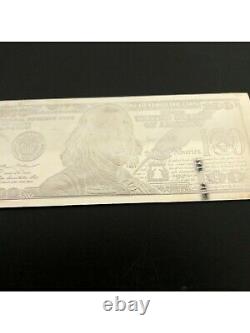 2014 Silver Ben Franklin $100 dollar bill 4 oz. 999 with hard plastic case
