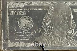 2015 4 Troy Oz. 999 Silver $100 Franklin Federal Reserve Note