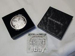 2018 PROOF SILVER SHIELD 2 OZ. 999 SILVER WINTER IS HERE WithBOX & COA