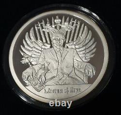2018 PROOF SILVER SHIELD 2 OZ. 999 SILVER WINTER IS HERE WithBOX & COA