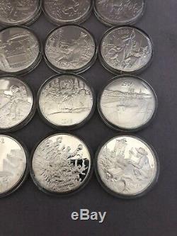 (20) Franklin Mint history of the united states sterling Silver coins