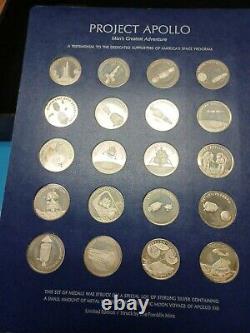 20 silver medals, PROJECT APOLLO 13, only 1269 sets! 9 oz silver + COA + Binder
