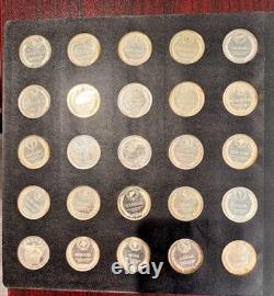 22.5 oz Pure Silver Weight. Franklin Mint 50-Coin Set. VINTAGE