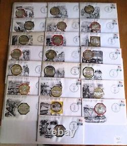 22- Great Historic Sites Of America 1st Day Cover Sterling Silver Proof Medals