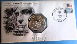 22- Great Historic Sites Of America 1st Day Cover Sterling Silver Proof Medals