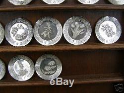 26 Franklin Mint 1979 Silver Mini Flower Plate Coin Set