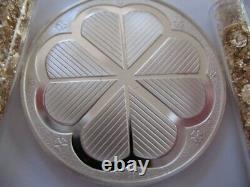 26 Grams. 925 Silver Franklin Mint Irish St. Patrick's 4 Leaf Clover Coin+gold