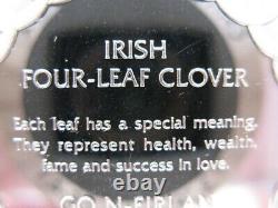 26 Grams. 925 Silver Franklin Mint Irish St. Patrick's 4 Leaf Clover Coin+gold