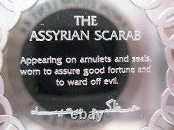 26 Grams. 925 Silver Rare Franklin Mint Proof Assyrian Scarab Good Luck Coin+gold