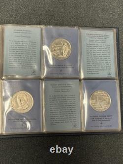 27.3 Troy Oz Franklin Mint Commemorative Issues Sterling Silver Medals Set